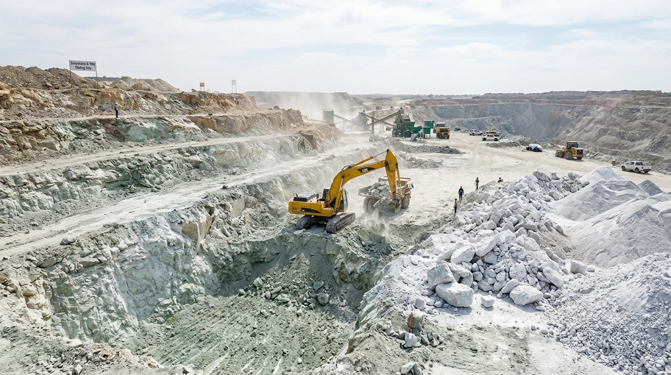 Talc mining background