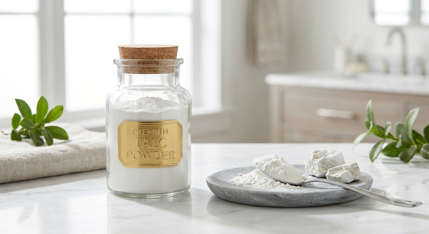Talc powder sample